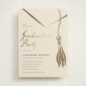 Foil-Pressed Graduation Party Invitations