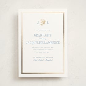 Foil-Pressed Graduation Party Invitations