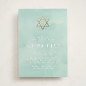 Foil-Pressed Mitzvah Invitations