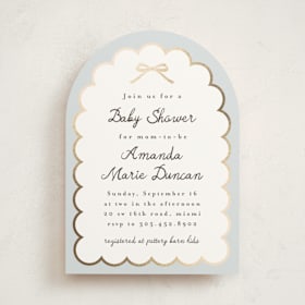 Foil-Pressed Baby Shower Invitations