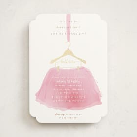 Foil-Pressed Children's Birthday Party Invitations