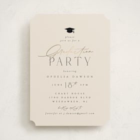 Foil-Pressed Graduation Party Invitations