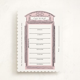 Baby Shower Game Cards
