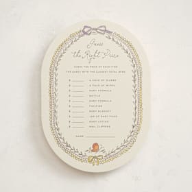 Baby Shower Game Cards