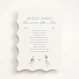 Baby Shower Game Cards