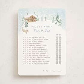 Baby Shower Game Cards