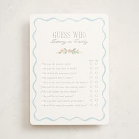Baby Shower Game Cards
