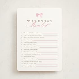 Baby Shower Game Cards