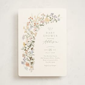 Foil-Pressed Baby Shower Invitations