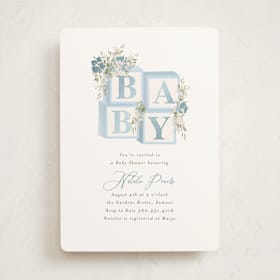 Foil-Pressed Baby Shower Invitations