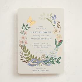 Foil-Pressed Baby Shower Invitations