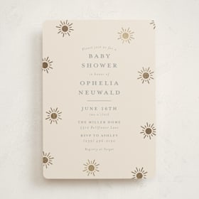 Foil-Pressed Baby Shower Invitations