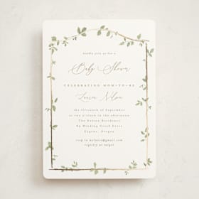 Foil-Pressed Baby Shower Invitations