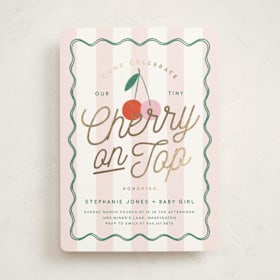 Foil-Pressed Baby Shower Invitations