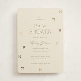 Foil-Pressed Baby Shower Invitations