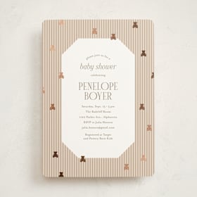 Foil-Pressed Baby Shower Invitations
