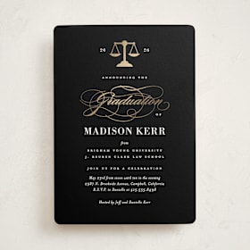 Foil-Pressed Graduation Party Invitations