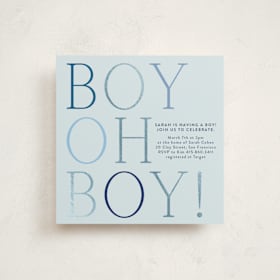Foil-Pressed Baby Shower Invitations
