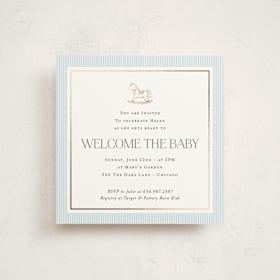 Foil-Pressed Baby Shower Invitations