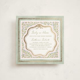 Foil-Pressed Baby Shower Invitations
