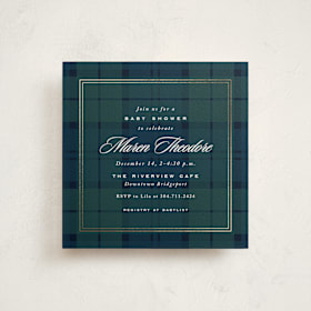 Foil-Pressed Baby Shower Invitations