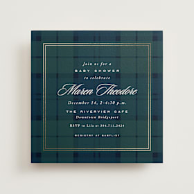 Foil-Pressed Baby Shower Invitations