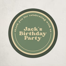 Children's Birthday Party Stickers