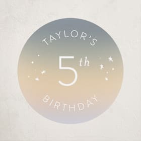 Children's Birthday Party Stickers