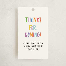 Children's Birthday Party Favor Tags