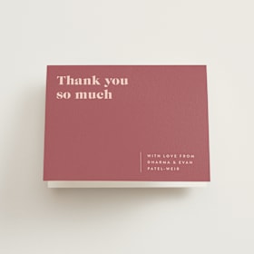 Folded Wedding Thank You Cards