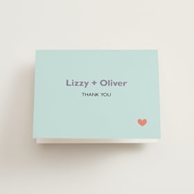 Folded Wedding Thank You Cards