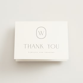 Folded Wedding Thank You Cards