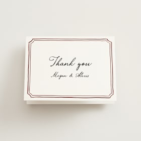 Folded Wedding Thank You Cards
