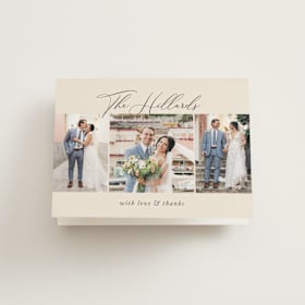Folded Wedding Thank You Cards