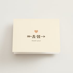 Folded Wedding Thank You Cards