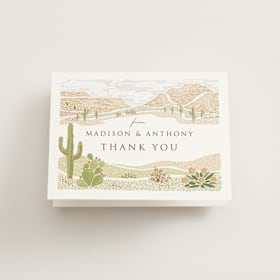 Folded Wedding Thank You Cards