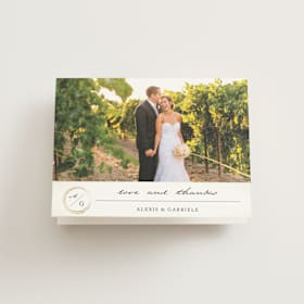 Folded Wedding Thank You Cards