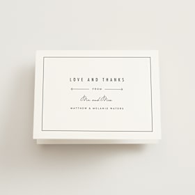 Folded Wedding Thank You Cards
