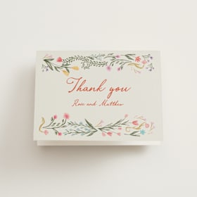 Folded Wedding Thank You Cards