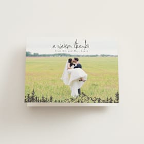 Folded Wedding Thank You Cards