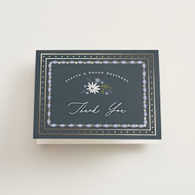 Foil-Pressed Folded Wedding Thank You Cards