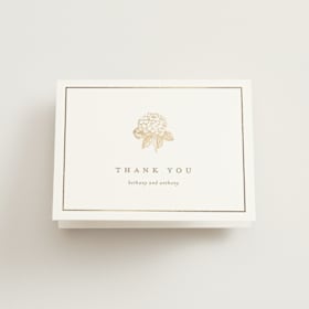 Foil-Pressed Folded Wedding Thank You Cards