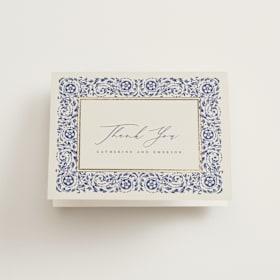 Foil-Pressed Folded Wedding Thank You Cards