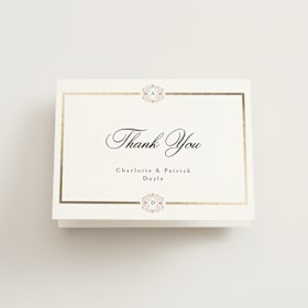Foil-Pressed Folded Wedding Thank You Cards
