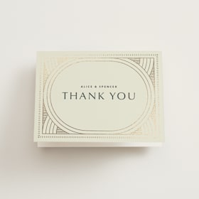 Foil-Pressed Folded Wedding Thank You Cards