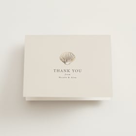 Foil-Pressed Folded Wedding Thank You Cards