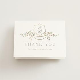 Foil-Pressed Folded Wedding Thank You Cards