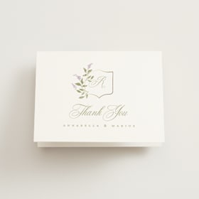 Foil-Pressed Folded Wedding Thank You Cards
