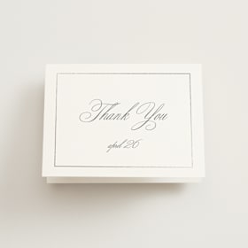 Foil-Pressed Folded Wedding Thank You Cards