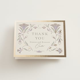 Foil-Pressed Folded Wedding Thank You Cards